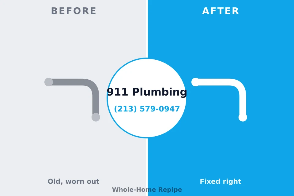 Before and after: plumbing company Johnson City, TN